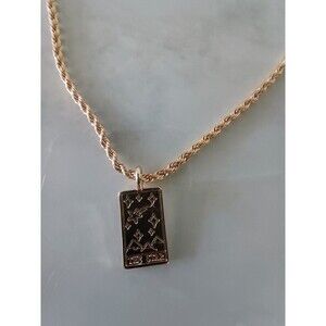 The Star Tarot Card Pendant Necklace Rose Gold Twisted Chain